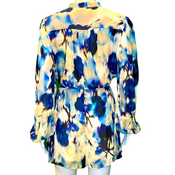 NWT Reiss Tate Multicolor Abstract Printed Romper Playsuit - Sz 8 - Picture 5 of 10